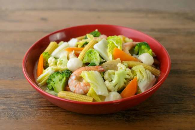 Capcay Bakso Telur Puyuh