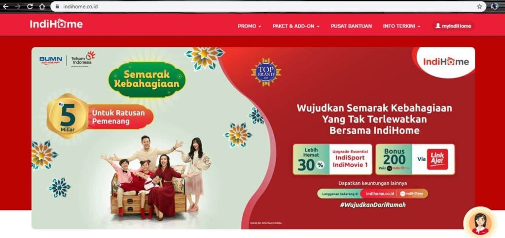 Cara cek FUP IndiHome via web