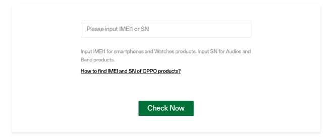 Cek Garansi di Website Resmi OPPO
