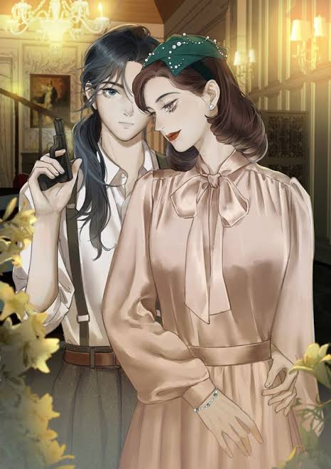 Cool couple dalam balutan outfit super mewah berpose di tengah mansionnya yang megah