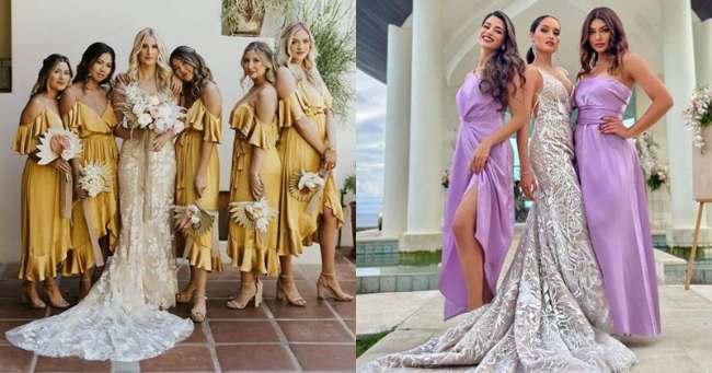 Gaun Bridesmaid Berpotongan Mermaid