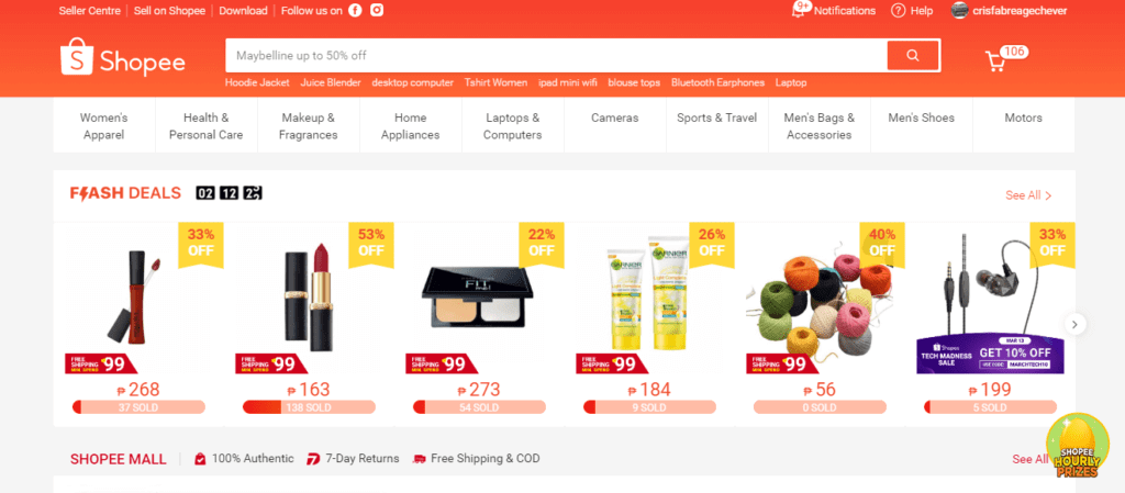 Kategori Produk Shopee