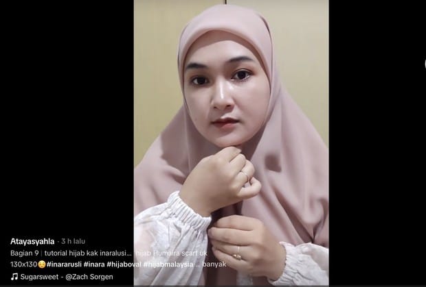 Lipat bagian atas seperti bandana