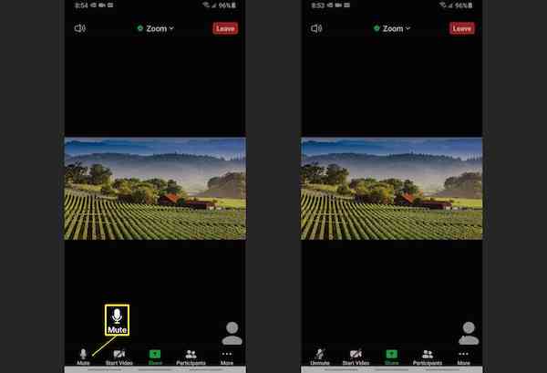 Matikan suara Zoom lewat HP