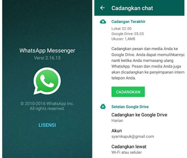 Membuat Cadangan Riwayat Chat