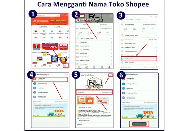 Pilih bagian Toko Saya yang terletak di atas kiri layar.