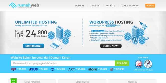 Rumahweb-Layanan Hosting WordPress Terbaik