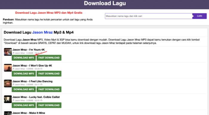 link download lagu MP3