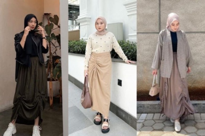 8 Inspirasi Outfit Rok Serut untuk Hijab &amp; Non Hijab, Bikin Anggun!