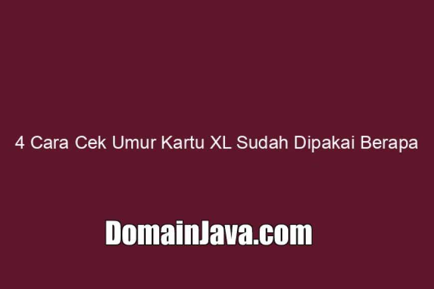 4 Cara Cek Umur Kartu XL Sudah Dipakai Berapa Lama, Mudah!