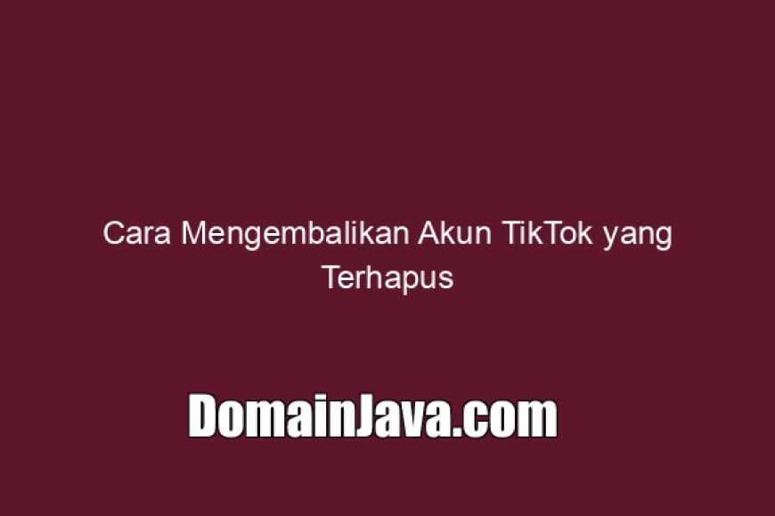 Cara Mengembalikan Akun TikTok yang Terhapus dengan Cepat