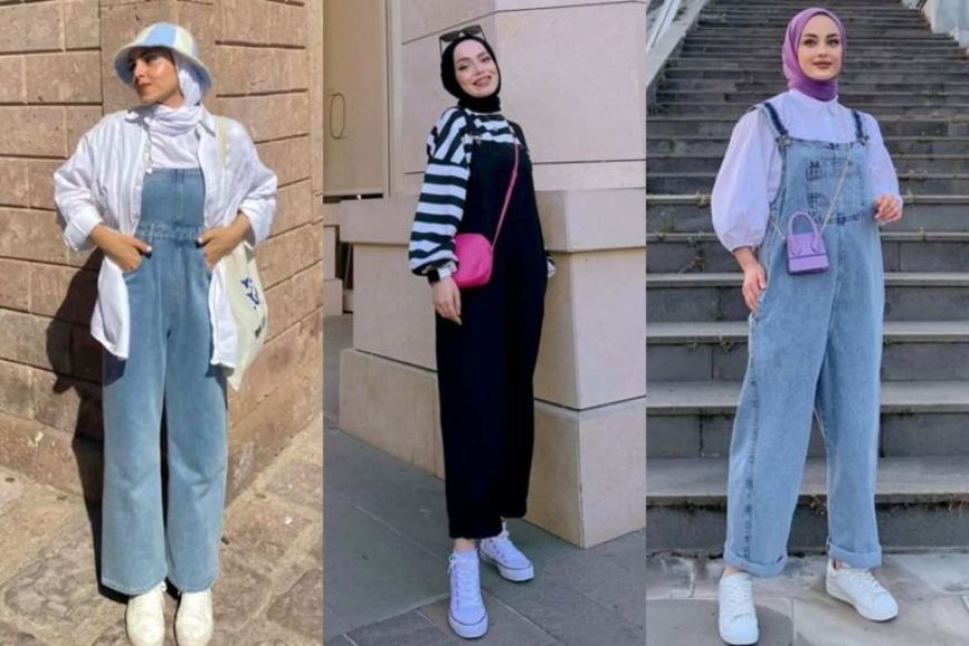 10 OOTD Jumpsuit Jeans dan Kulot Kekinian untuk Hijabers