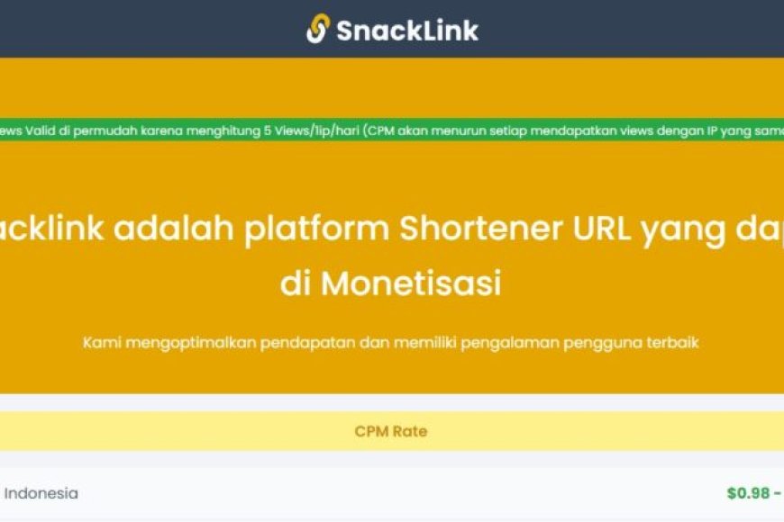 Snacklink ID – Situs Penghasil Uang Terbukti Membayar Terbaik