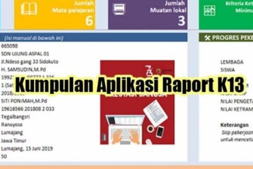 Download Aplikasi Raport K13 Kelas 1 – 6 SD, SMP dan SMA