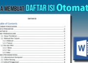 Cara Membuat Daftar Isi Otomatis untuk Skripsi Mudah dan Cepat