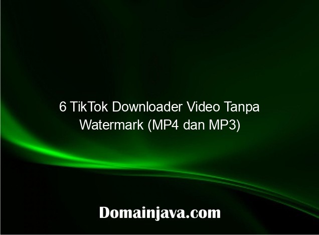 6 TikTok Downloader Video Tanpa Watermark (MP4 dan MP3)