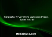 Cara Daftar NPWP Online 2025 untuk Pribadi, Badan, Istri, dll