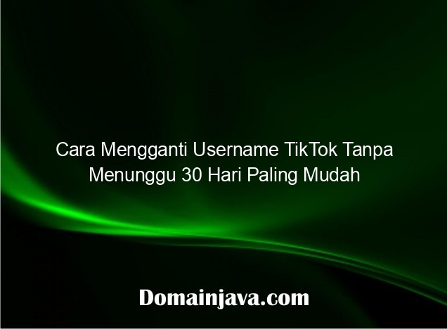 Cara Mengganti Username TikTok Tanpa Menunggu 30 Hari Paling Mudah