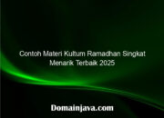 Contoh Materi Kultum Ramadhan Singkat Menarik Terbaik 2025