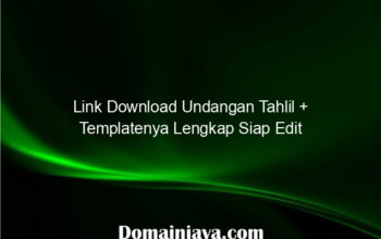 Link Download Undangan Tahlil + Templatenya Lengkap Siap Edit