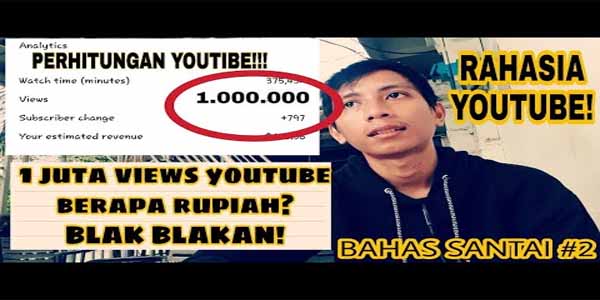 Berapa Gaji YouTuber 1 Juta Subscriber?