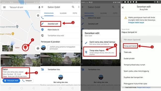 Cara Menghapus Foto dan Lokasi di Google Maps