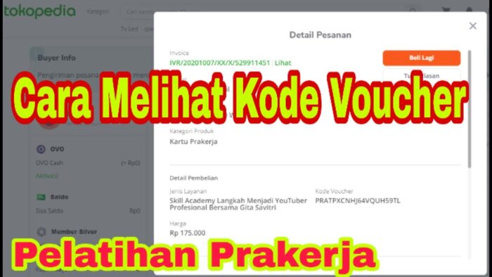 Langkah-Langkah Melihat Voucher Prakerja Di Tokopedia