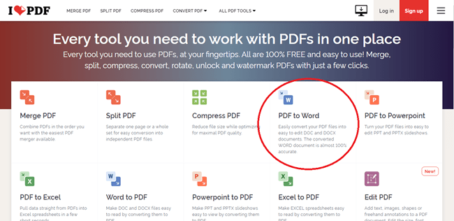 Menggunakan ILovePdf Com