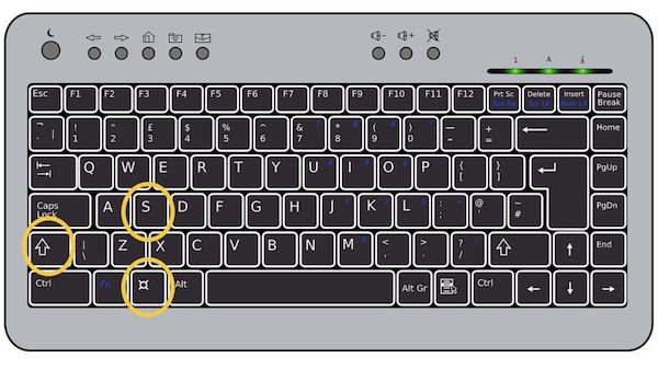 Windows + Shift + S