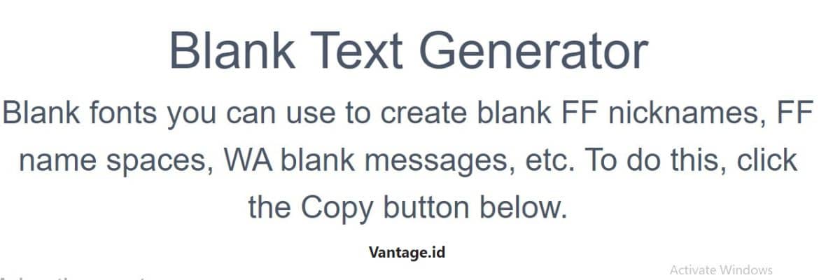 Blank Text Generator Copy And Paste (Teks Kosong)   Caranya