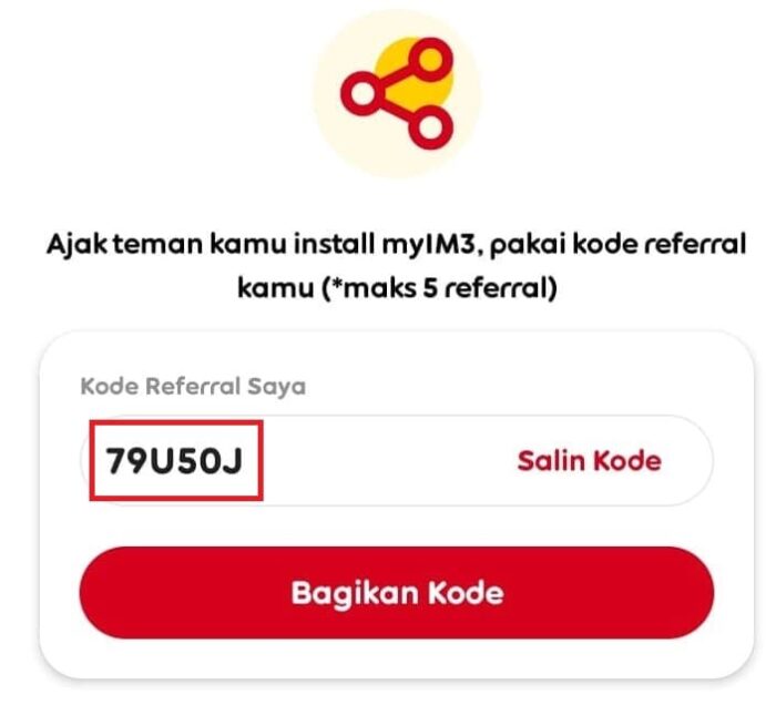 Langkah-Langkah Melihat Kode Referral IM3