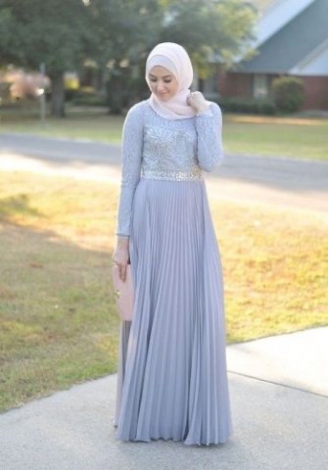 Gamis Panjang Mix Brokat atau Organza