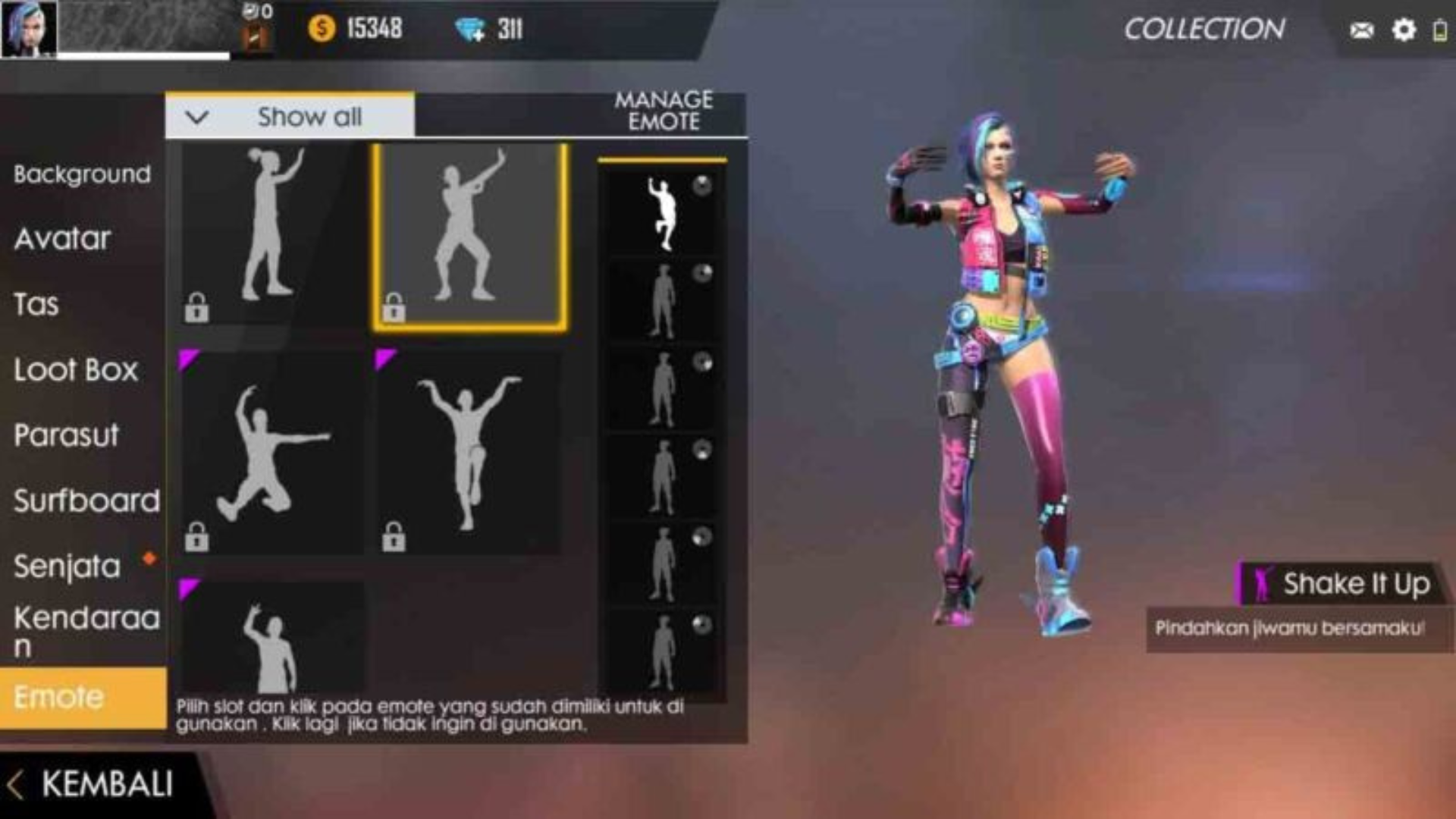 Macam-Macam Emote Free Fire