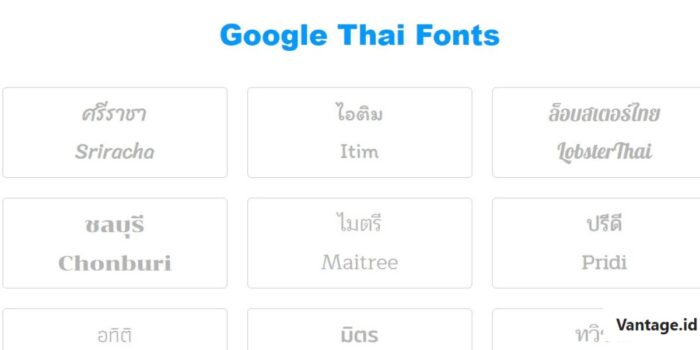Rekomendasi Font Thailand Terbaik Aesthetic Terbaru