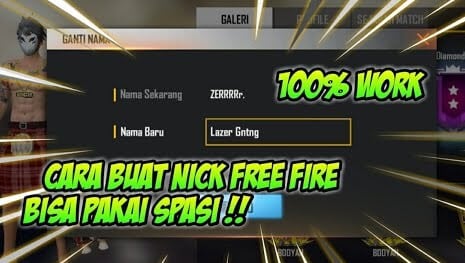 Bagaimana Cara Membuat Nama FF Spasi Versi Kamu