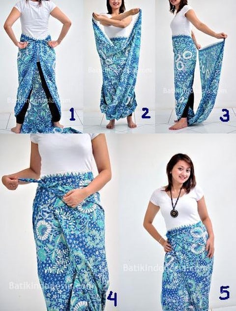 Cara Buat Style Rok Lilit Samping