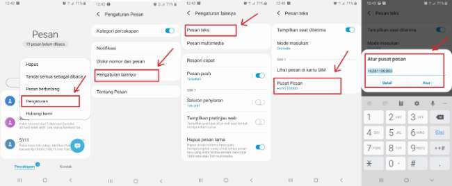 Cara Cek dan Mengatur Nomor Pusat Pesan di HP