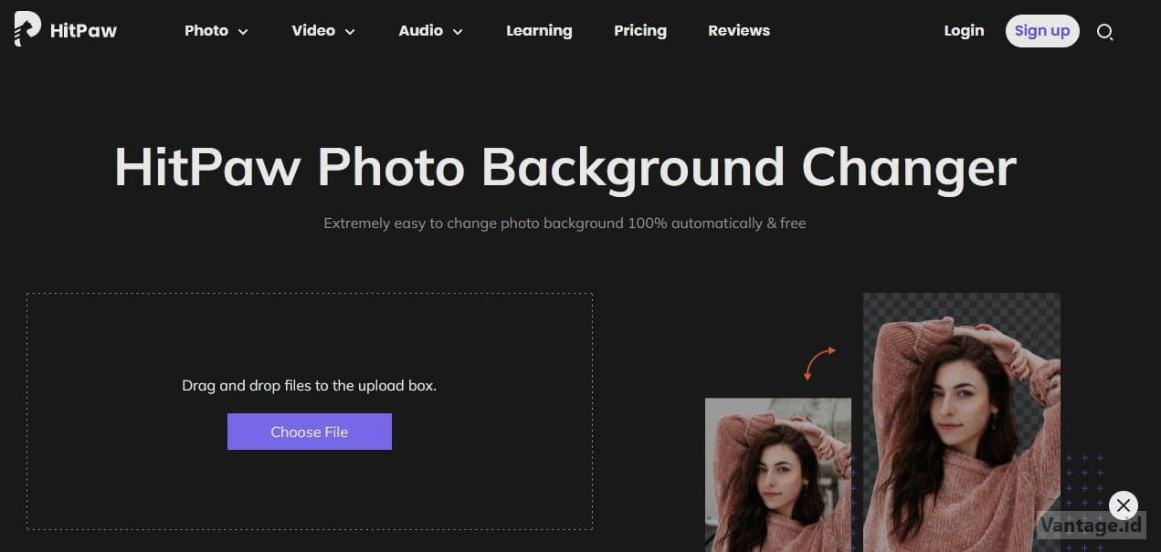 Edit-Background-Merah-Gratis-Lewat-HitPaw-Online-Background-Remover