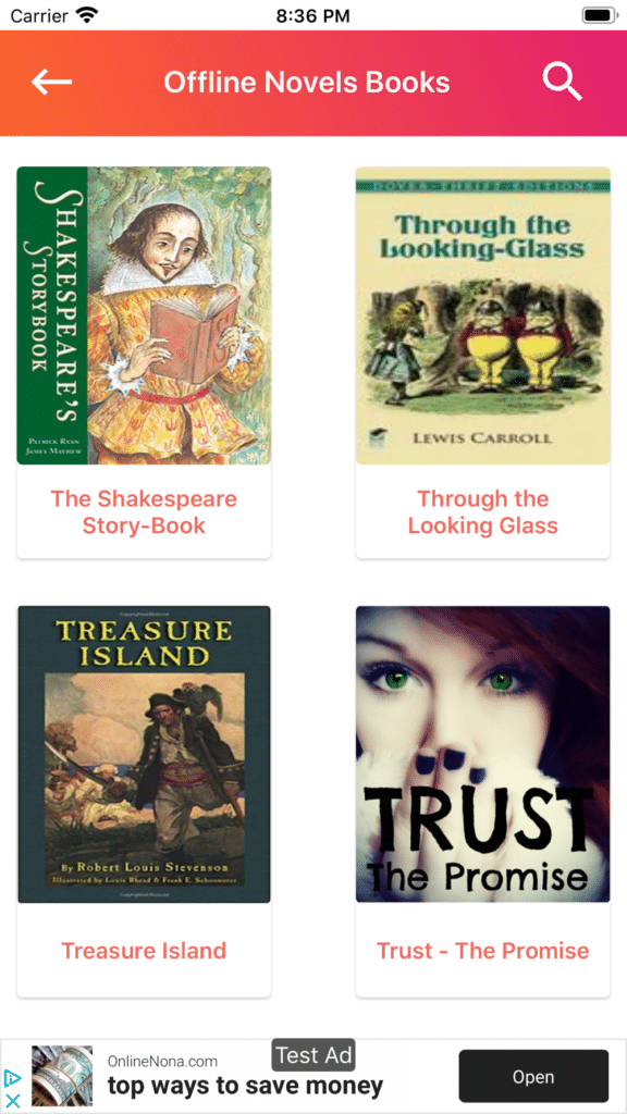 English Novel Books – Offline