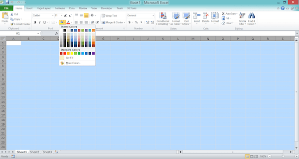 Kamu bisa memilih warna yang kamu sukai untuk mengganti latar belakang dari sel-sel yang tadi