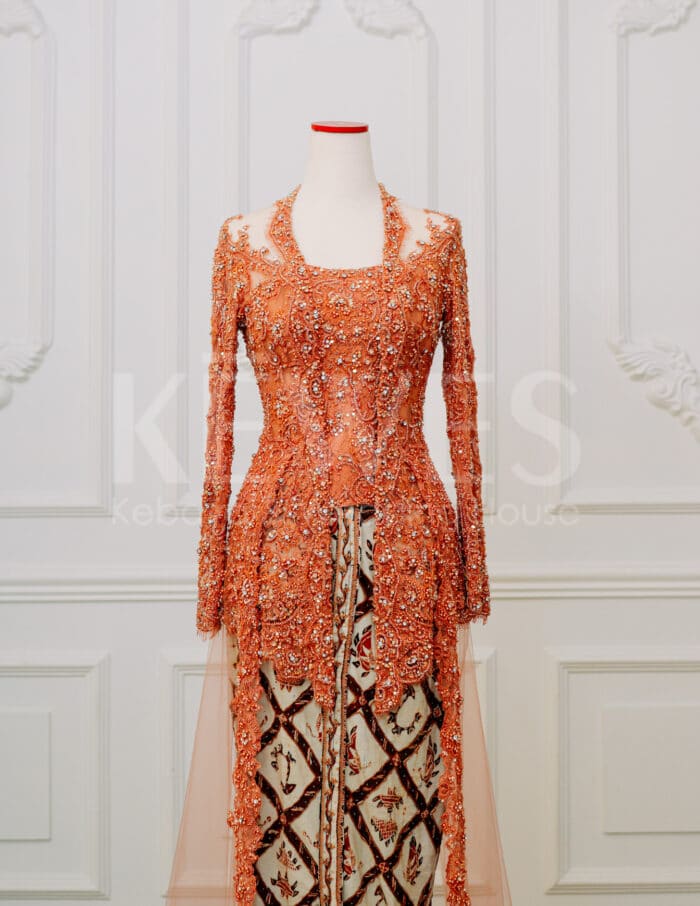 Kebaya Full Payet Terakota