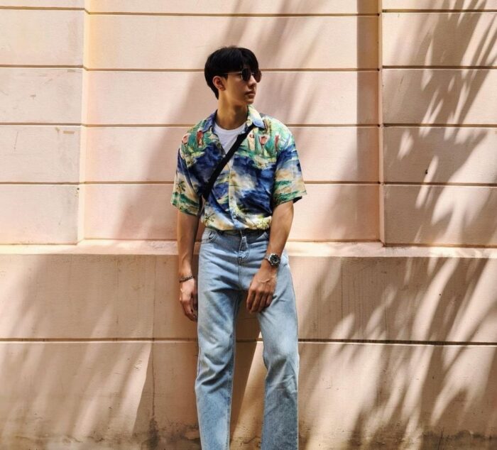 Kemeja Hawai dengan Celana Jeans
