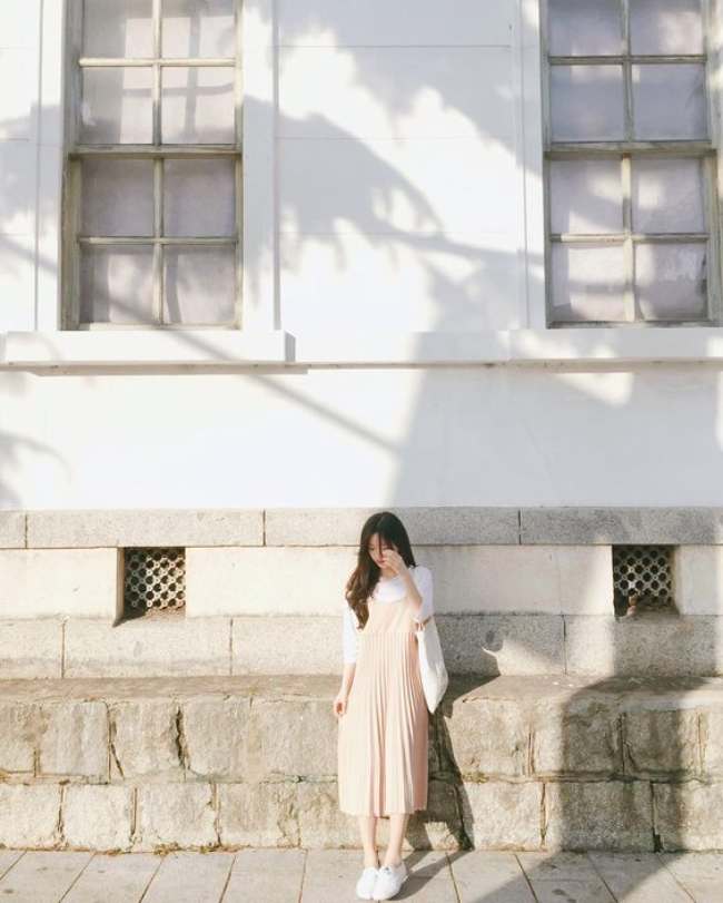 Long Dress Plisket dan Inner Kaos