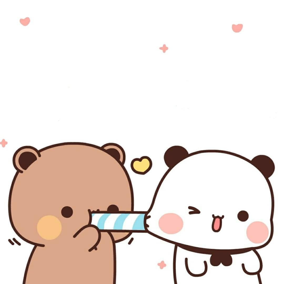 Momen kocak tapi cute saat Mocca ngerjain Milk dengan meniup pipinya menggunakan sedotan