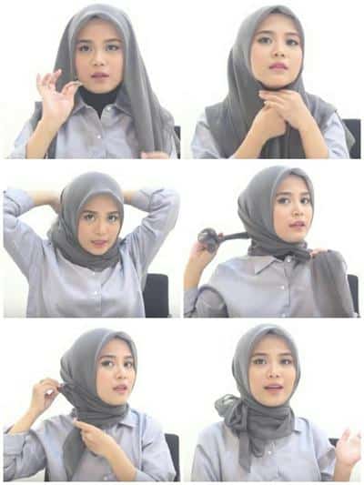 Style Kerudung Wisuda Lilit Tali Samping