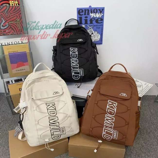 Tas Ransel Korea dengan Tali Zig Zag