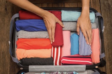 lipat dan gulung pakaian