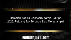 Ramalan Zodiak Capricorn Kamis, 23 April 2026: Peluang Tak Terduga Siap Menghampiri