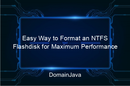 easy way to format an ntfs flashdisk for maximum performance