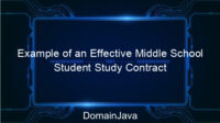 Example of an Effective Middle School Student Study Contract